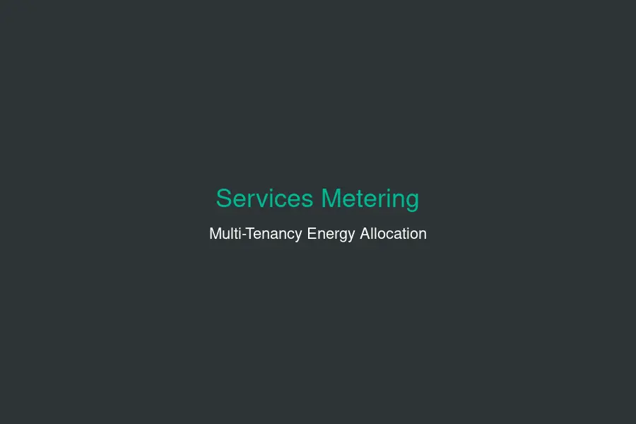 Mixed-use services metering multi-tenancy energy allocation